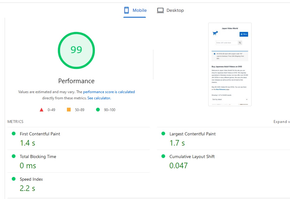 page-speed-score-99